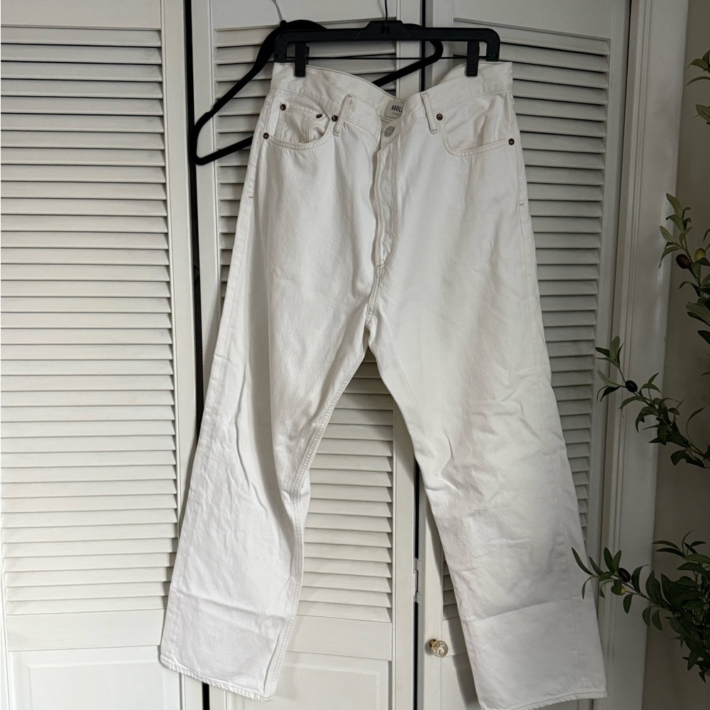 Agolde Off White 90’s pinch waist Jeans